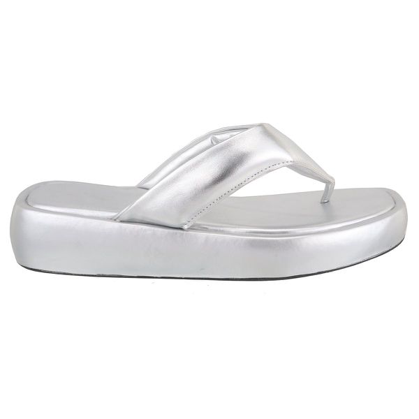Papete Tamanco Feminino Prata Roberta