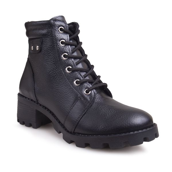 BOTA COTURNO FEMININA COURO M001
