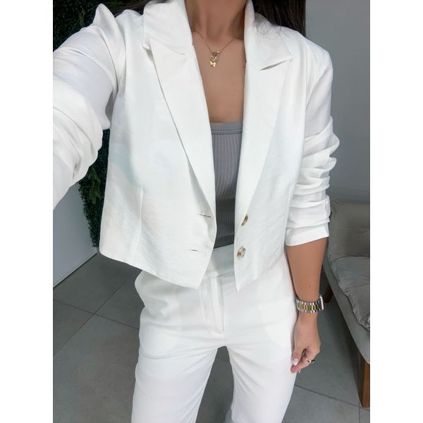 Blazer alfaiataria Maria branco