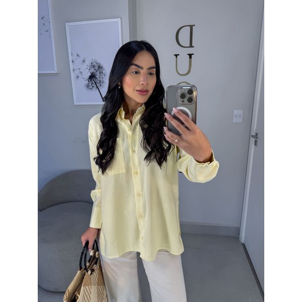 Camisa Maria amarelo claro