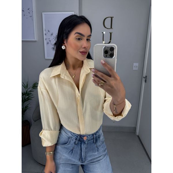 Camisa Loren amarelo claro