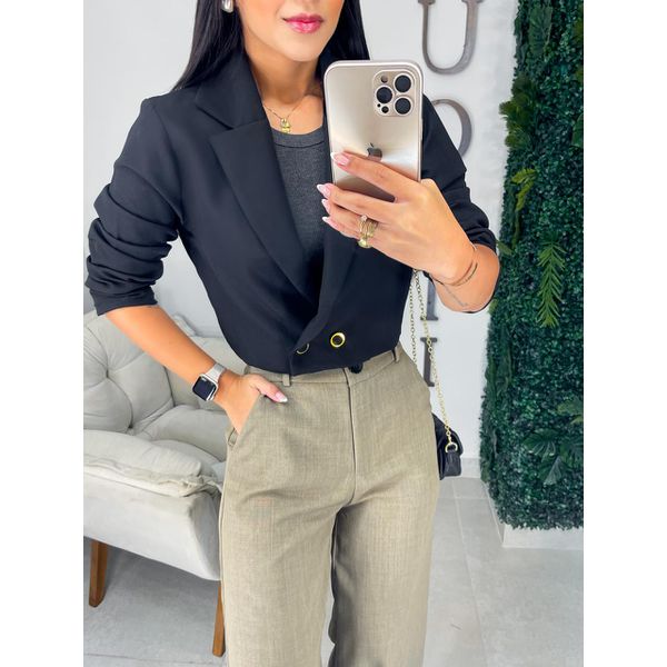 Blazer alfaiataria Ágata preto