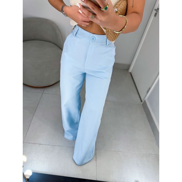 Calça alfaiataria Liza azul claro