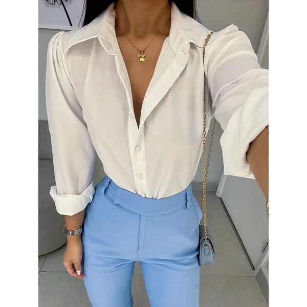 Camisa botões branca