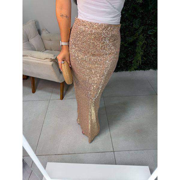Saia paetês rose