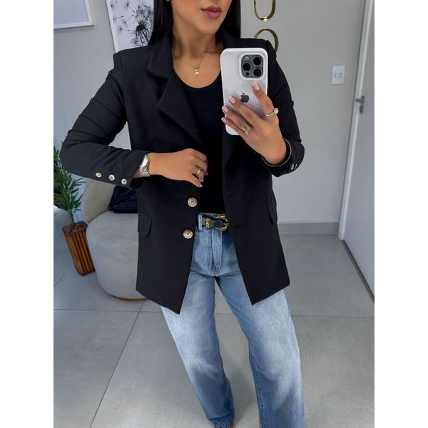 Blazer alfaiataria Bela preto