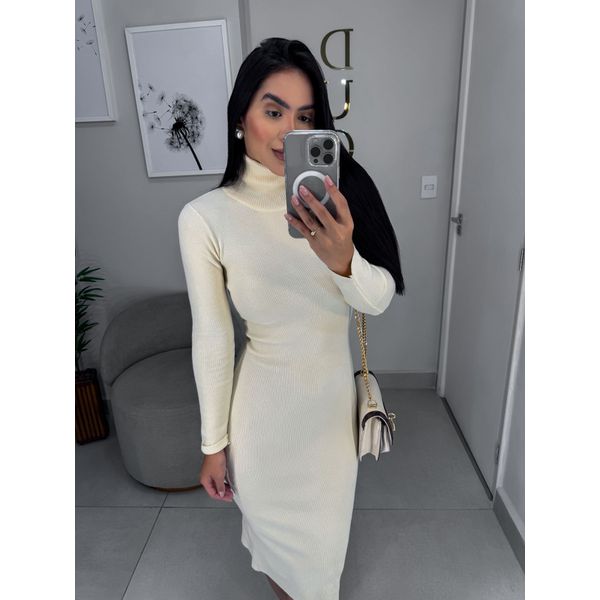 Vestido Tricot off white