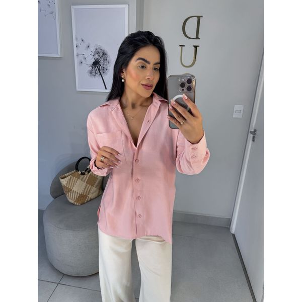 Camisa Maria rosa claro