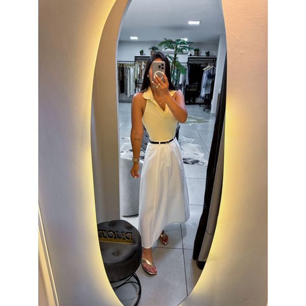 Saia alfaiataria serena branca