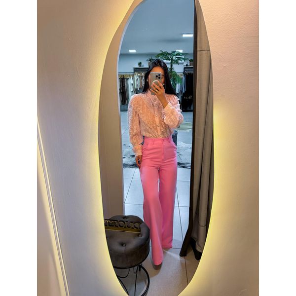 Calça alfaiataria Liza rosa