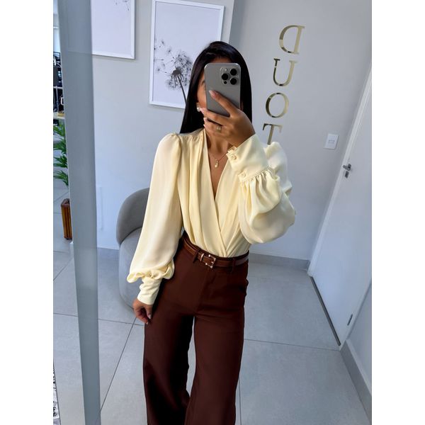 Body Joana amarelo manteiga