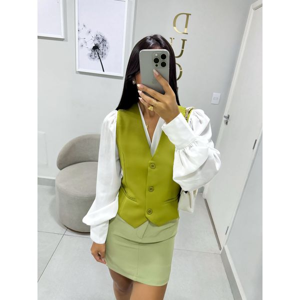 Colete alfaiataria Ana verde