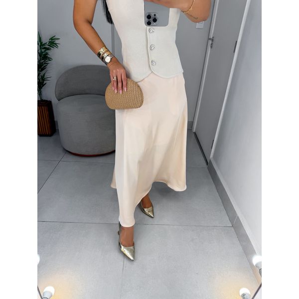 Saia acetinada Dara nude