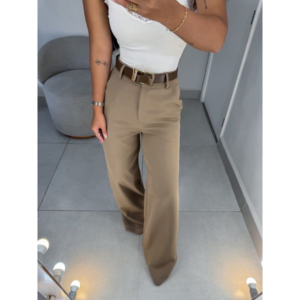 Calça alfaiataria Liza terra