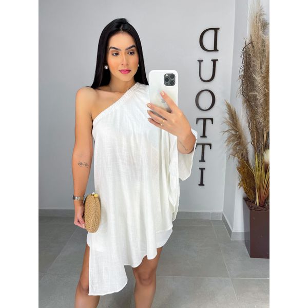 Blusa alongada off white
