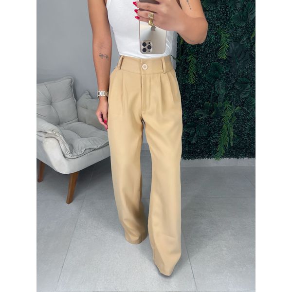 Calça alfaiataria Lauren bege