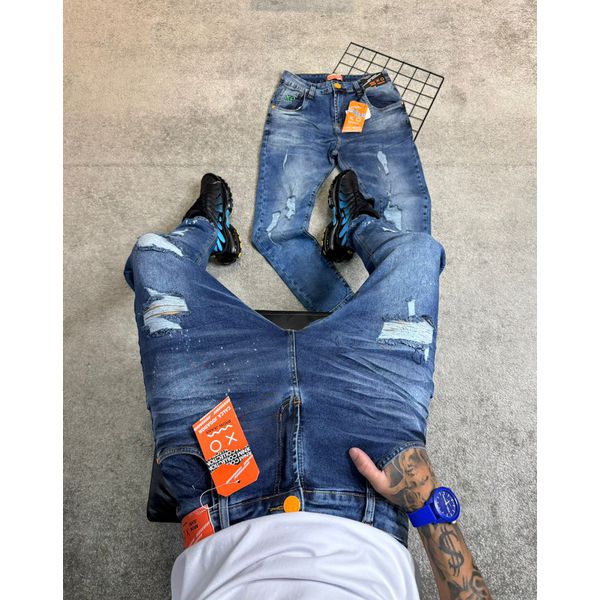 CALÇA JEANS MODELO JOGADOR 