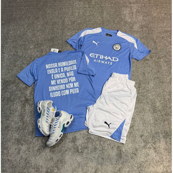 CONJUNTO FRASES NAS COSTAS - CAMISA/SHORT