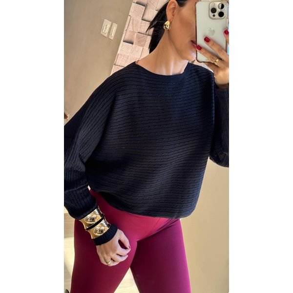 BLUSA MORCEGO DEDINHO PRETO
