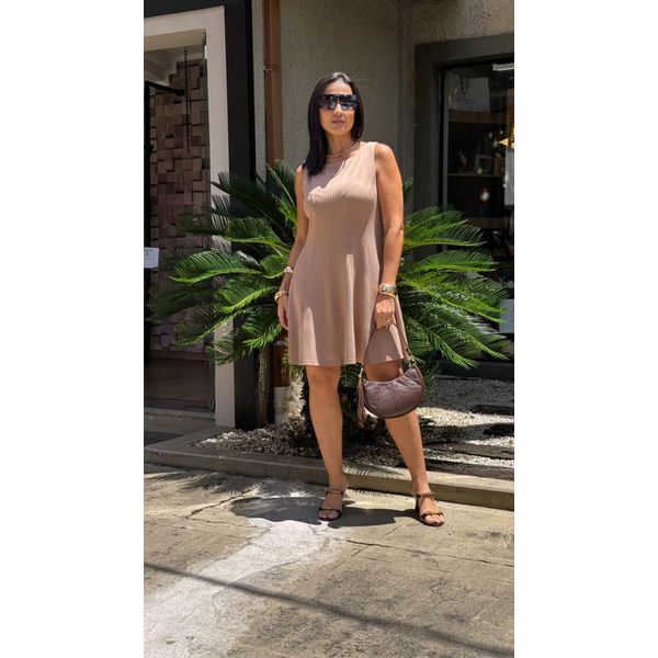 VESTIDO CURTO ALINE- NUDE