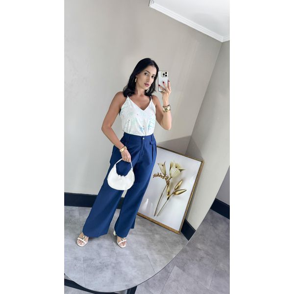 CALÇA FLARE PRISCILA AZUL