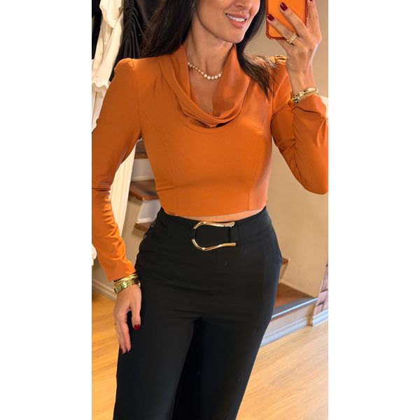 BLUSA MANGA LONGA DEGADE- TERRACOTA
