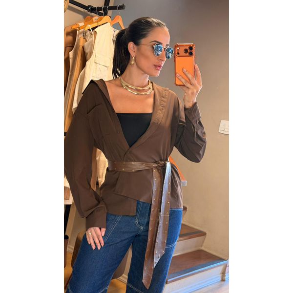 CAMISA NATTY- MARROM