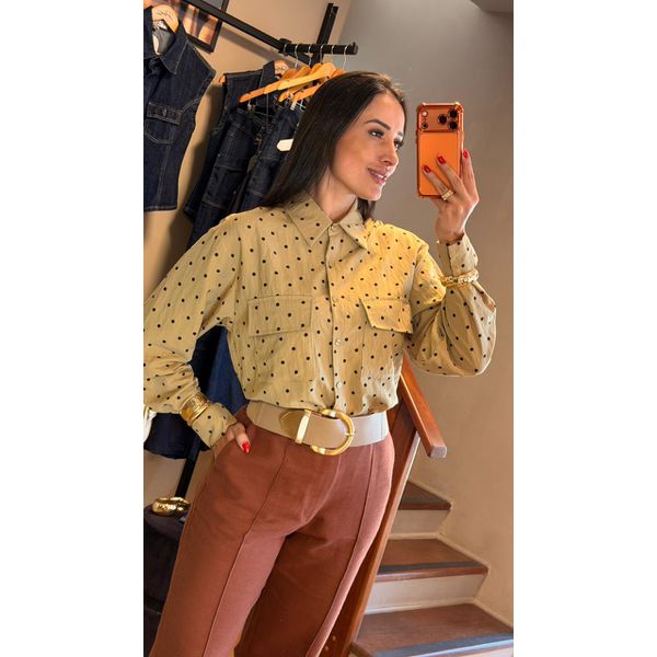 CAMISA POÁ BOLSO- VERDE ABACATE