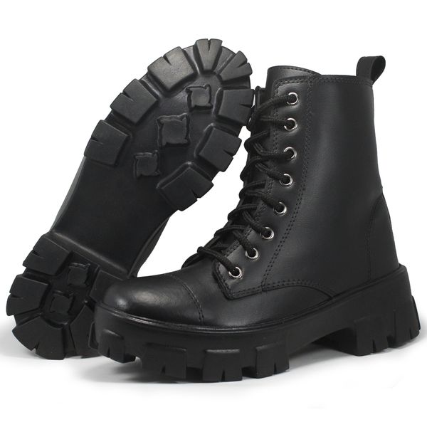 Bota Coturno Feminino Sola Tratorada