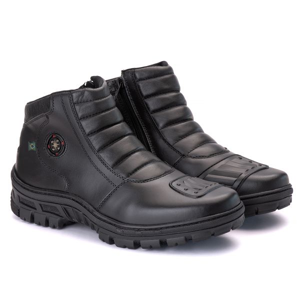 Bota Masculina em Couro ref 16500 Preta