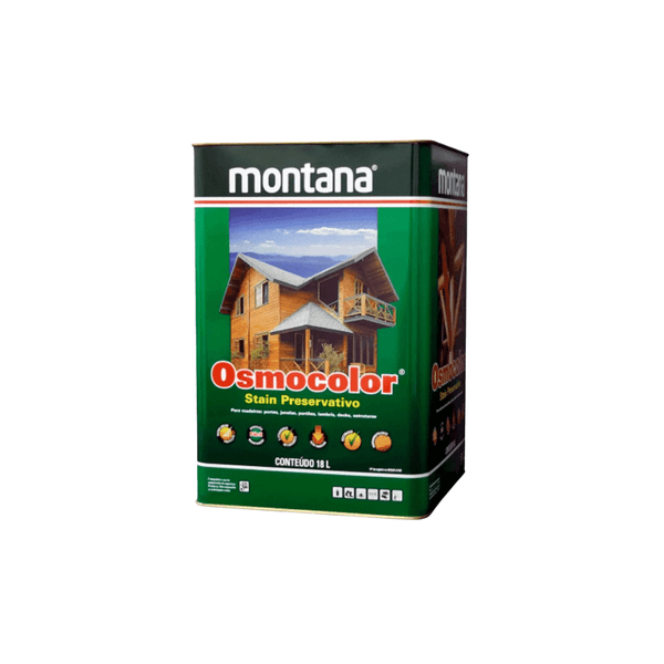 MONTANA OSMOCOLOR ST CORES 18L - STAIN ACETINADO COM ALTA PROTEÇÃO PARA MADEIRA