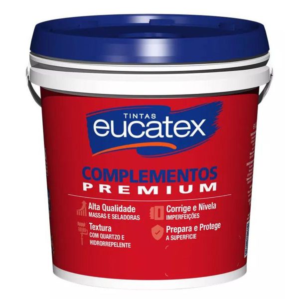 Massa Corrida Premium Eucatex 25kg PVA Acabamento Liso Interno Reboco Gesso