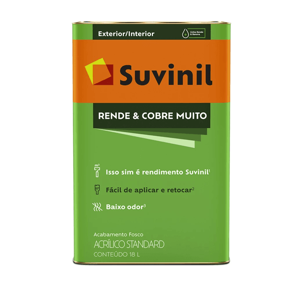 Tinta Acrílica Suvinil Branco Fosco 18L Standard