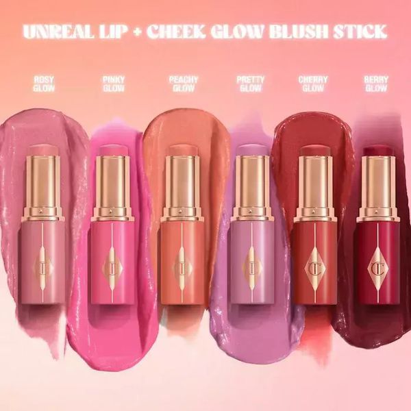  Blush novo Unreal Lip + Cheek Glow Blush Stick with Hyaluronic Acid 