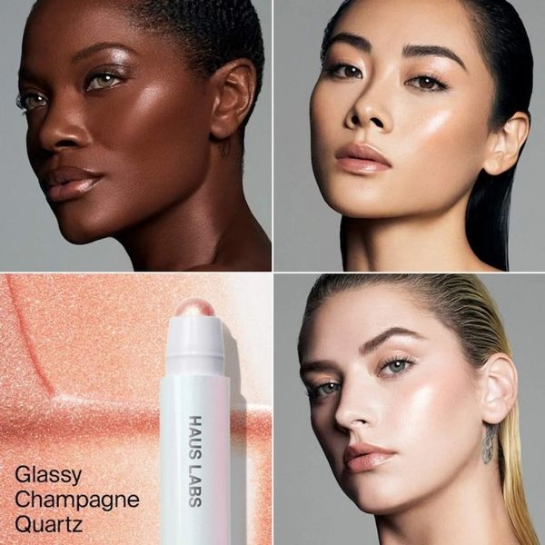 Haus Labs by Lay Gaga Iluminador Bio-Radiant Glassy Balm Highlighter Stick Glassy Champagne Quartz