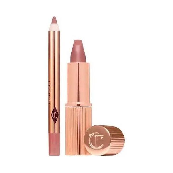 Mini Kit Lapis + Batom Charlotte Tilbury - Lip Cheat P.t / Kissing P.t