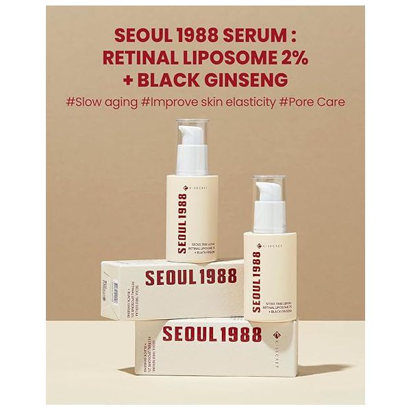 K-SECRET Ksecret Seoul 1988 Sérum: Lipossoma Retiniano 2% + Ginseng Preto