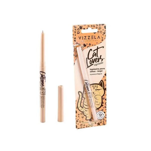 Lapiseira para Olhos Vizzela Cat Lovers – Cor Bege