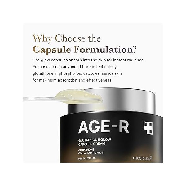 Medicube Creme Cápsula de Brilho de Glutationa AGE-R Glutathione Glow Capsule Cream