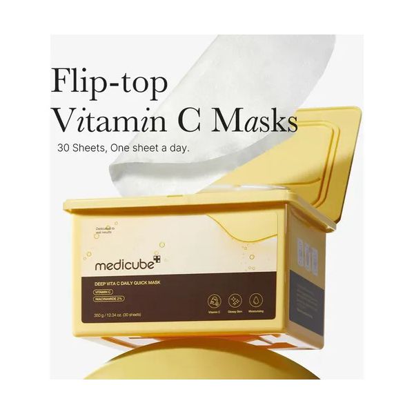 MEDICUBE DEEP VITA C DAILY QUICK 30 SHEET MASKS 