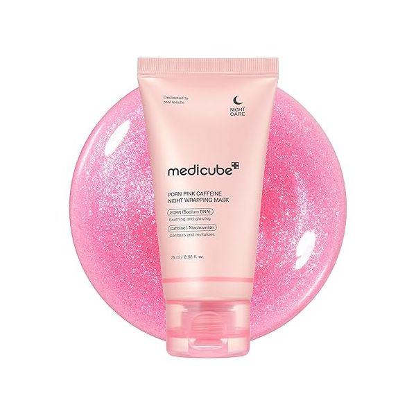 Medicube PDRN Caffeine Night Wrapping Mask – Máscara Facial Noturna com DNA de Salmão, Cafeína e Colágeno