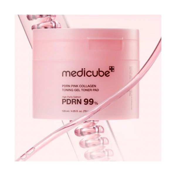MEDICUBE PDRN PINK COLLAGEN Tonificante GEL TONER PAD