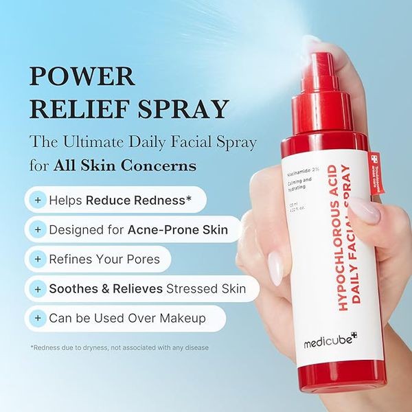 Medicube Power Soothing Spray,Hypochlorous Acid Daily Facial Mist for Calming & Soothing