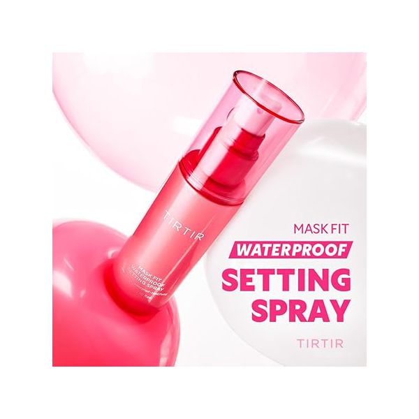 TIRTIR Waterproof Setting Spray – 24 Hour Long Lasting Fix, Sweatproof Water Resistant Makeup Finisher