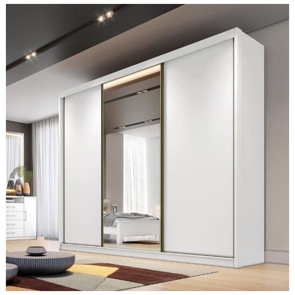 Guarda Roupa 3 Portas de Correr 100% MDF Diamond 241cm