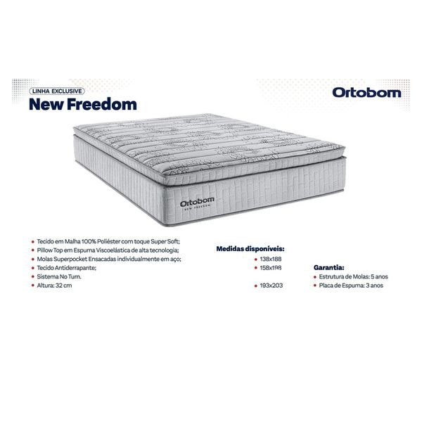 Colchão Casal Ortobom New Freedom