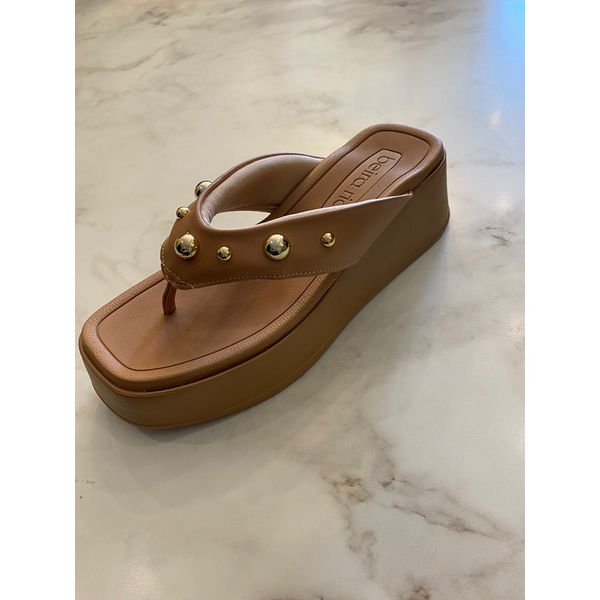Chinelo nude Beira Rio