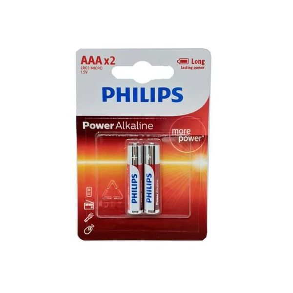 Pilha AAA (palito) Alcalina Philips (c/2 un.)