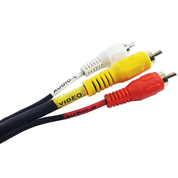 Cabo Audio e Video 3RCA+3RCA c/ Fio Coaxial 10m