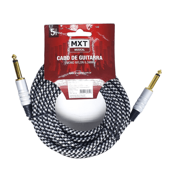 Cabo P10 / P10 Mono Metal 5m MXT - Malha Colorida